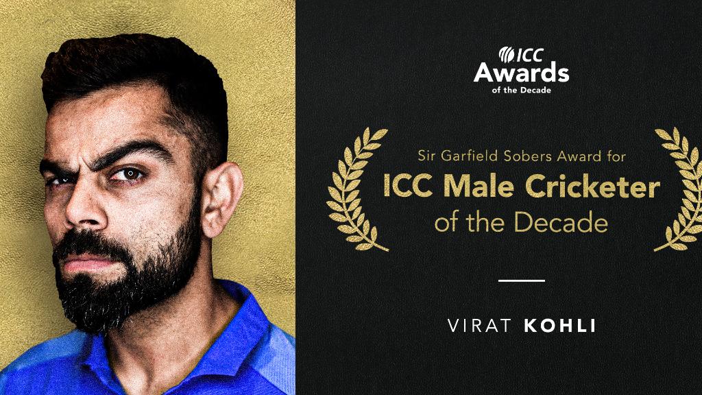 ICC select Virat Kohli as the best player of the decade