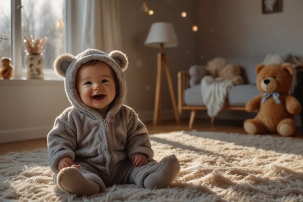 thesparkshop.in:product/bear-design-long-sleeve-baby-jumpsuit